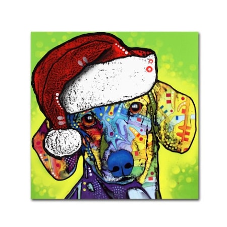 Dean Russo 'Dachshund Christmas' Canvas Art,18x18